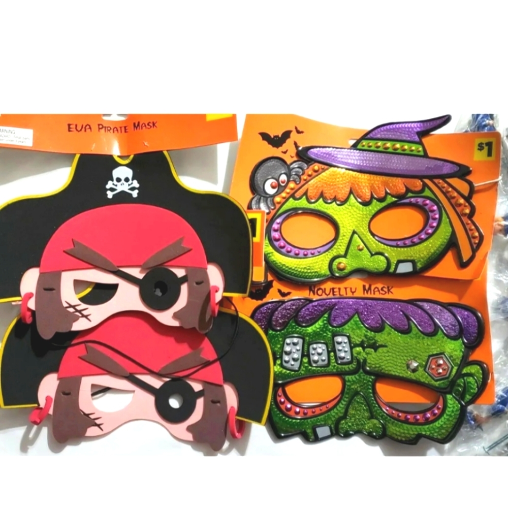 : * 15 Felt & foam eye Masks Girls Boys Cosplay Masquerade Party favor Halloween - Picture 3 of 11